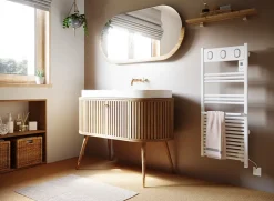 Sauter Sèche-serviettes électrique à inertie fluide Marapi tactile blanc 500W