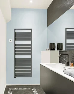 Acova Sèche-serviettes électrique à inertie fluide Astrakan anthracite 750W* Sèche-Serviettes Électrique
