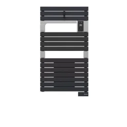 Sauter Sèche-serviettes électrique à inertie fluide Asama connectable anthracite 500W + soufflerie 1000W* Sèche-Serviettes Soufflant