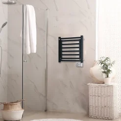 Deltacalor Sèche-serviettes électrique à inertie fluide Papillon1 150W noir