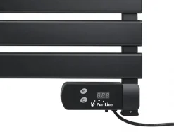 Pureline Sèche-serviettes électrique compact noir 100W* Sèche-Serviettes Soufflant