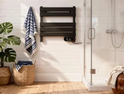 Pureline Sèche-serviettes électrique compact noir 100W* Sèche-Serviettes Soufflant