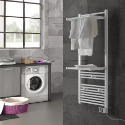 Deltacalor Sèche-serviettes électrique à inertie fluide Papillon2 750W blanc