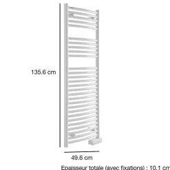 Acova Sèche-serviettes électrique à inertie fluide Batik blanc 750W