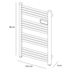 Carrera Sèche-serviettes électrique à inertie sèche Alani 750W gris anthracite