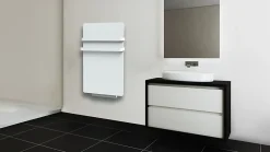 Carrera Sèche-serviettes électrique à inertie sèche Silam + Air 1400W + soufflerie 900W blanc