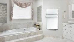Carrera Sèche-serviettes électrique à inertie sèche Silam + Air 1400W + soufflerie 900W blanc