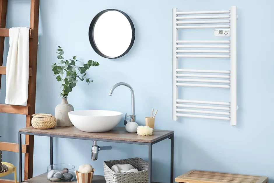 Carrera Sèche-serviettes électrique à inertie sèche Alani blanc 500W