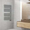 Deltacalor Sèche-serviettes électrique asymétrique 500W gris clair 5m²* Sèche-Serviettes Électrique
