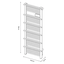 GoodHome Sèche-serviettes électrique à inertie sèche Solna blanc 750W