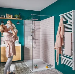 GoodHome Sèche-serviettes électrique à inertie sèche Solna blanc 750W