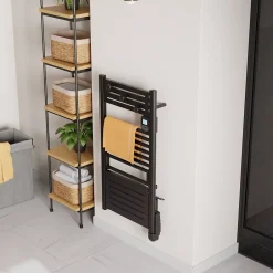 Noirot Sèche-serviettes électrique 500 W noir à inertie fluide + soufflerie 1000 W - Actibain* Sèche-Serviettes Soufflant