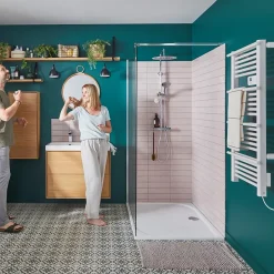 GoodHome Sèche-serviettes électrique à inertie sèche Solna blanc 500W