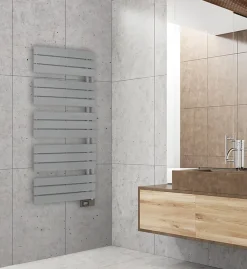 Deltacalor Sèche-serviettes électrique asymétrique 750W gris clair 7.5m²* Sèche-Serviettes Électrique