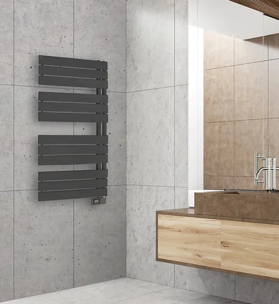 Deltacalor Sèche-serviettes électrique asymétrique 500W anthracite 5m²