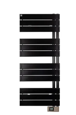 Deltacalor Sèche-serviettes électrique asymétrique 500W noir 5m²* Sèche-Serviettes Électrique
