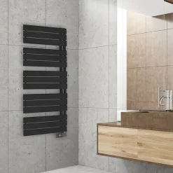 Deltacalor Sèche-serviettes électrique asymétrique 500W noir 5m²* Sèche-Serviettes Électrique