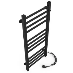 Laris Sèche-serviettes électrique ALFA 350x900 avec minuterie ECO, 160W, Noir* Sèche-Serviettes Électrique