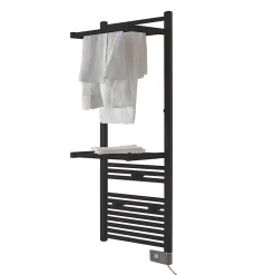 Deltacalor Sèche-serviettes électrique à inertie fluide Papillon2 500W noir* Sèche-Serviettes Électrique