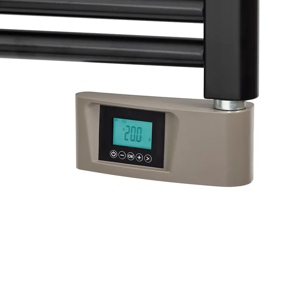 Deltacalor Sèche-serviettes électrique à inertie fluide Papillon2 500W noir* Sèche-Serviettes Électrique