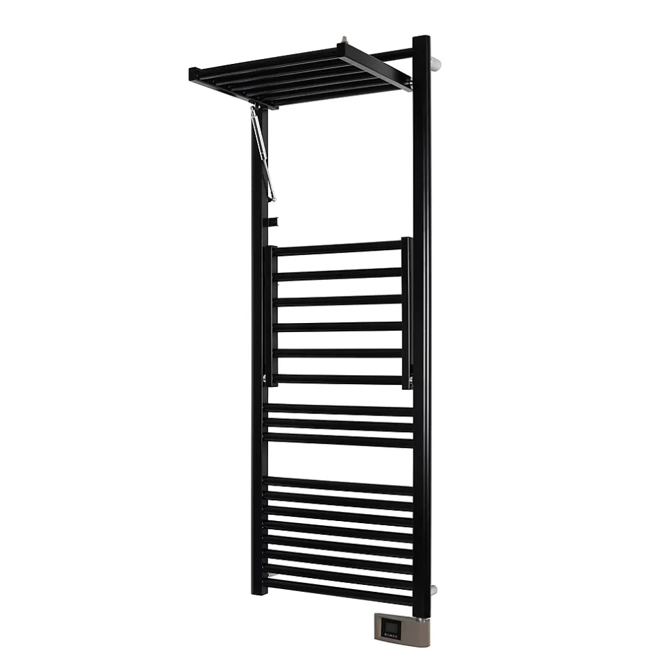 Deltacalor Sèche-serviettes électrique à inertie fluide Papillon2 500W noir* Sèche-Serviettes Électrique