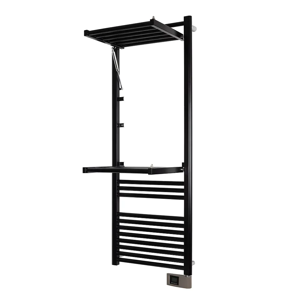 Deltacalor Sèche-serviettes électrique à inertie fluide Papillon2 500W noir* Sèche-Serviettes Électrique