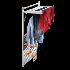 Deltacalor Sèche-serviettes électrique à inertie fluide Stendino 750W blanc* Sèche-Serviettes Électrique