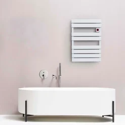 Sèche-serviettes électrique à inertie fluide Kalia Cameron blanc soufflerie 500W* Sèche-Serviettes Électrique