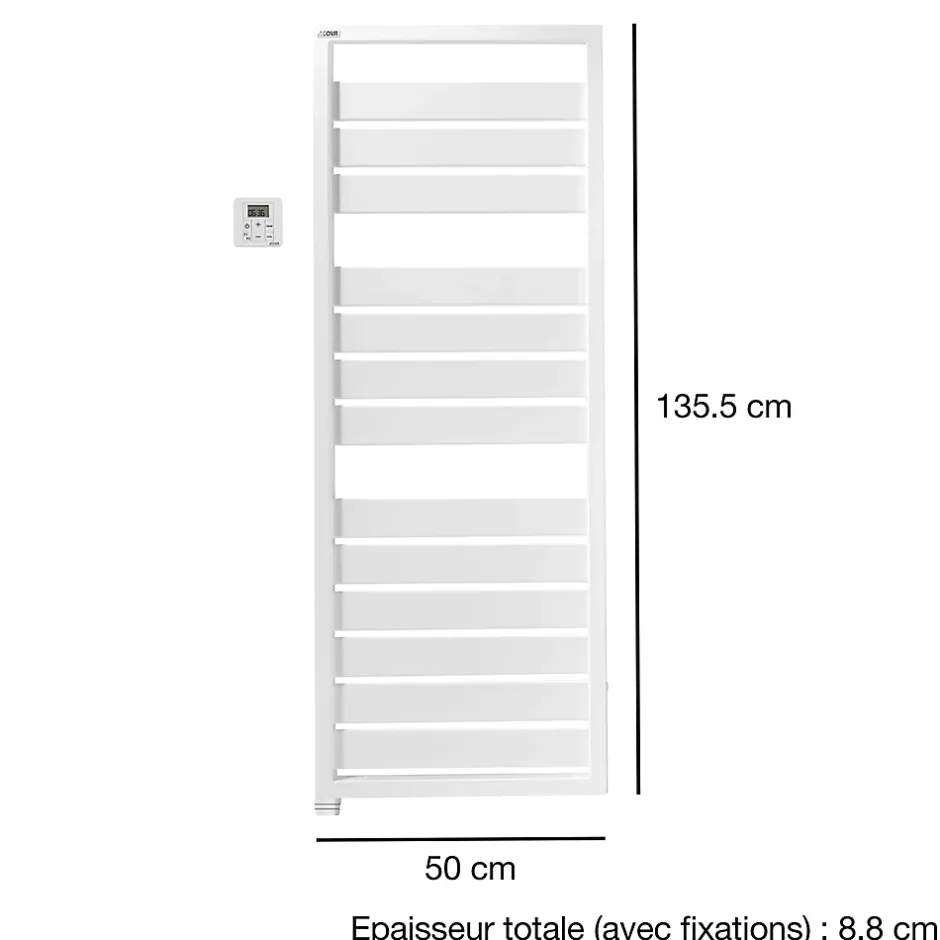 Acova Sèche-serviettes électrique à inertie fluide Astrakan gris 750W* Sèche-Serviettes Électrique