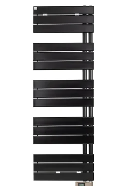 Deltacalor Sèche-serviettes électrique asymétrique 750W noir 7.5m²* Sèche-Serviettes Électrique