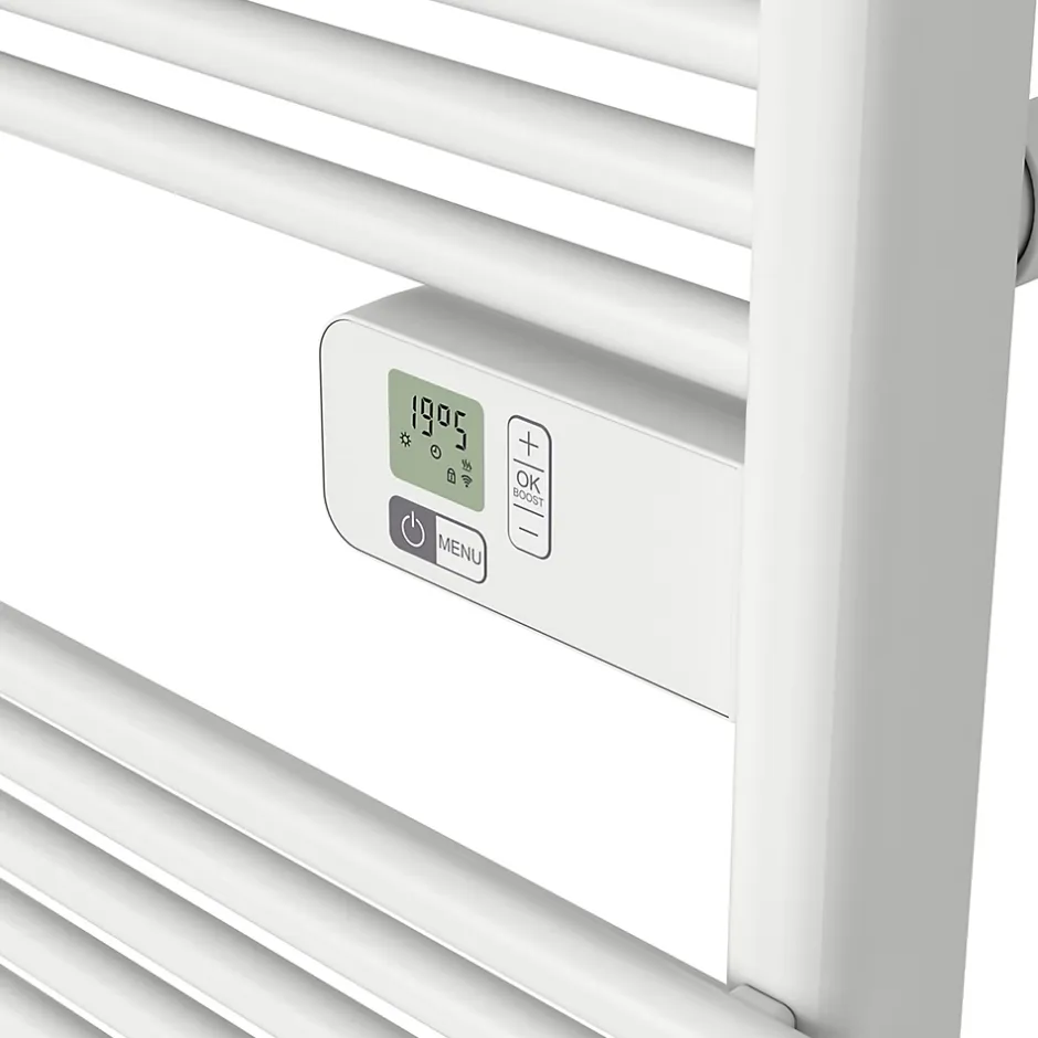 GoodHome Sèche-serviettes électrique à inertie sèche Solna blanc 750W 7 m²