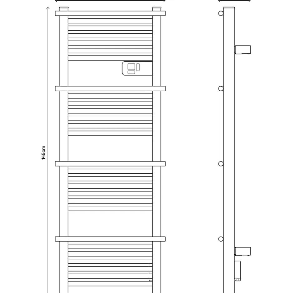 GoodHome Sèche-serviettes électrique à inertie sèche Solna blanc 750W 7 m²