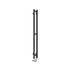 Laris Sèche-serviettes électrique DUET 80x1200 avec minuterie ECO, 80W, Noir