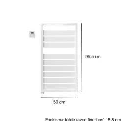 Acova Sèche-serviettes électrique à inertie fluide Astrakan grey aluminium 500W* Sèche-Serviettes Électrique