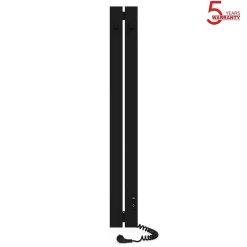 Laris Sèche-serviettes électrique BOSTON 150x1200 avec minuterie ECO, 120W, Noir