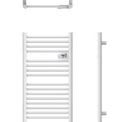 Sèche-serviettes électrique à inertie fluide Kalia Montana blanc 500W* Sèche-Serviettes Électrique