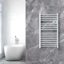 Sèche-serviettes électrique à inertie fluide Kalia Montana blanc 500W* Sèche-Serviettes Électrique