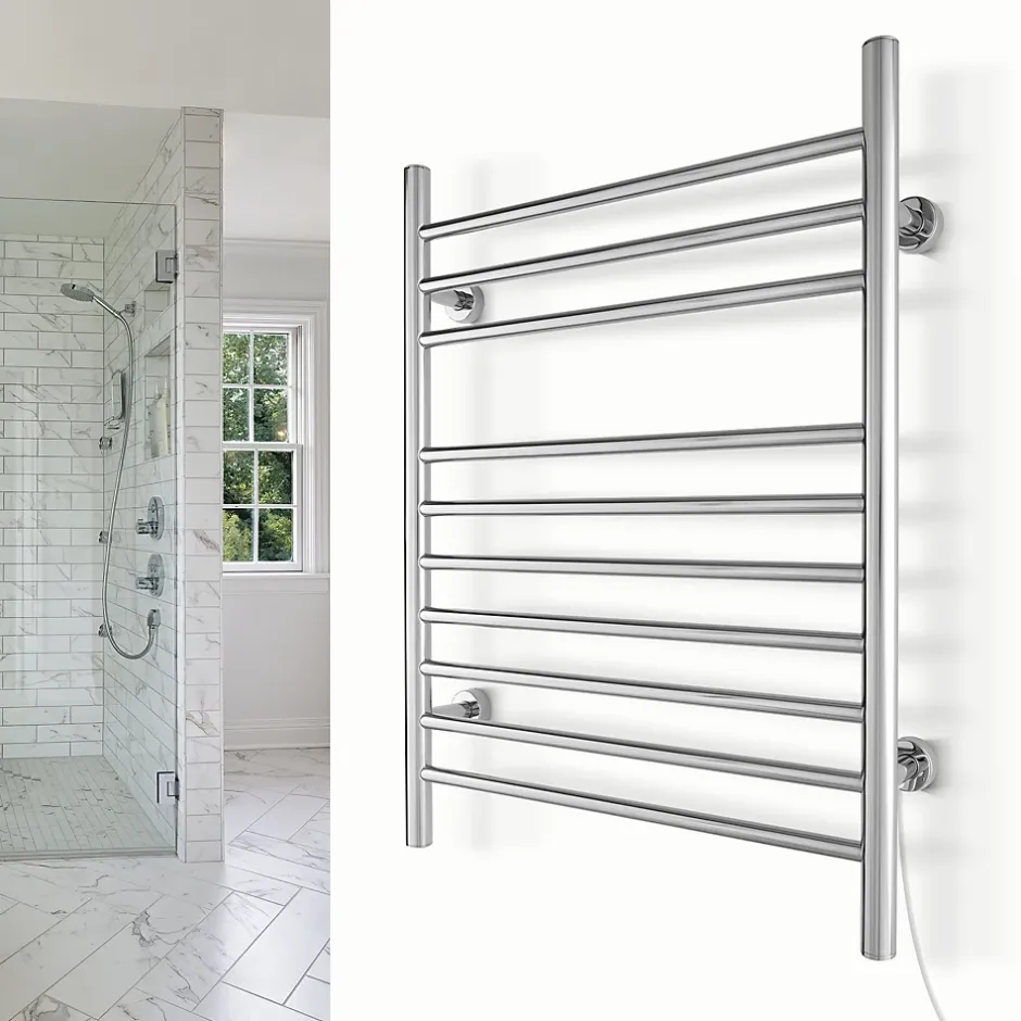 WarmlyYours Sèche-serviettes électrique chrome 150W , Dimensions: 81.2cm x 60 cm