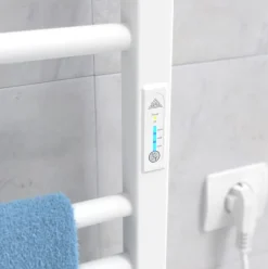 Laris Sèche-serviettes électrique ALFA 350x900 avec minuterie ECO, 160W, Blanc