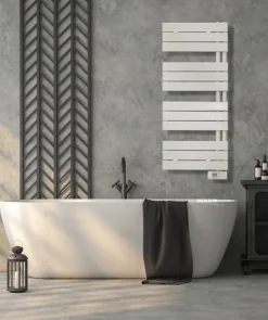 Deltacalor Sèche-serviettes électrique asymétrique 750W blanc 7.5m²