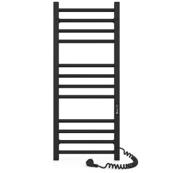 Laris Sèche-serviettes électrique ALFA 500x1200 avec minuterie ECO, 225W, Noir* Sèche-Serviettes Électrique
