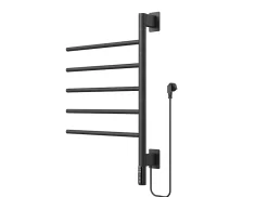 Bain-Bain Sèche-serviettes Noir 5 branches pivotantes FLEXICO -* Sèche-Serviettes Électrique