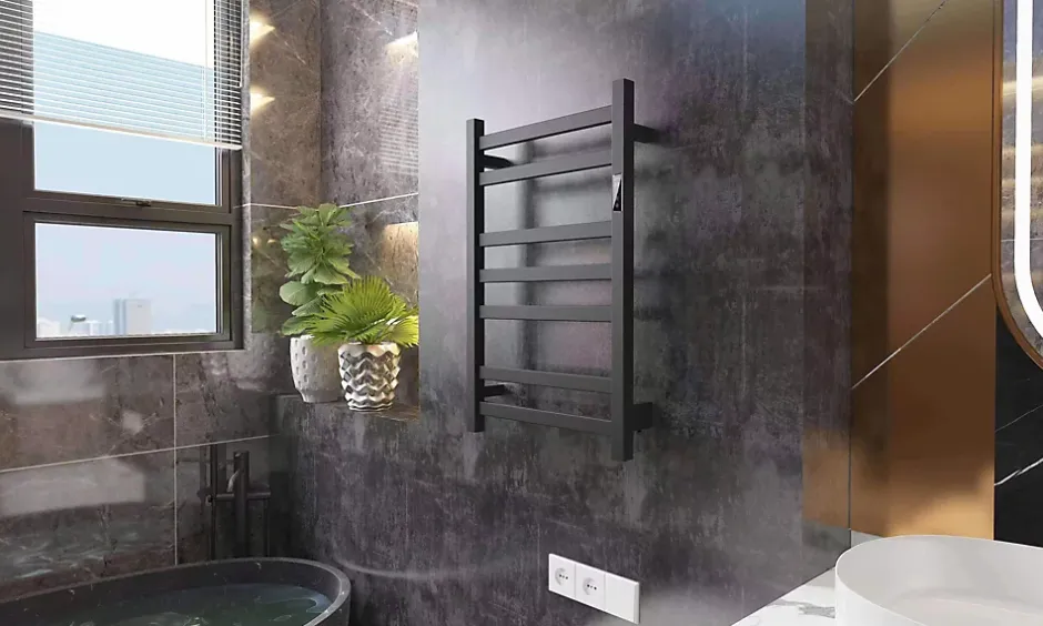 Bain-Bain Sèche-serviettes Noir DESICO -