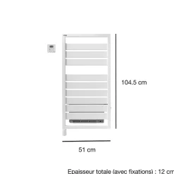 Acova Sèche-serviettes soufflant électrique Astrakan +Air 500 + soufflerie 1000W blanc* Sèche-Serviettes Soufflant