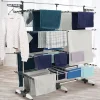 IDMarket Séchoir à linge 60 M SUPRA XXL gris/blanc 4 niveaux + barre télescopique* Etendoir À Linge