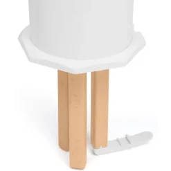 IDMarket Séchoir à linge à rayons rotatif et pliable capacité 21M blanc et bois