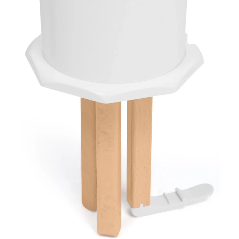 IDMarket Séchoir à linge à rayons rotatif et pliable capacité 21M blanc et bois