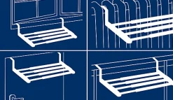 Leifheit Séchoir à linge à suspendre 4,2 m, étendoir alu avec barres extensibles, Quartett 42 Extensible Aluminium