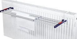 Leifheit Séchoir à linge à suspendre 4,2 m, étendoir alu avec barres extensibles, Quartett 42 Extensible Aluminium