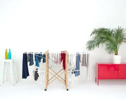 Kitchen Move Séchoir à linge avec roulettes USHUAIA blanc 28M* Etendoir À Linge
